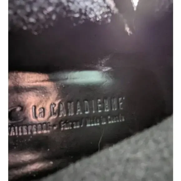 La Canadienne Waterproof Black Suede Heeled Ankle Boot Bootie 9